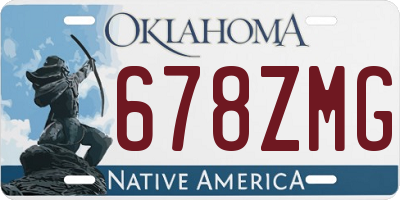 OK license plate 678ZMG