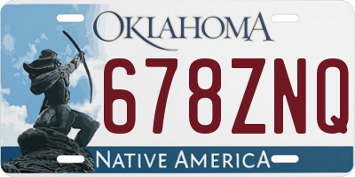 OK license plate 678ZNQ
