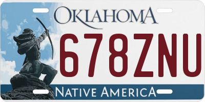 OK license plate 678ZNU