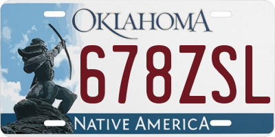 OK license plate 678ZSL
