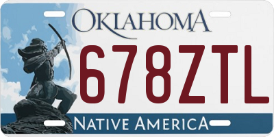 OK license plate 678ZTL