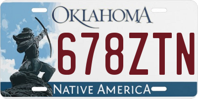 OK license plate 678ZTN