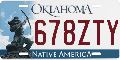 OK license plate 678ZTY