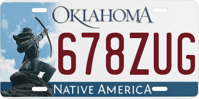 OK license plate 678ZUG