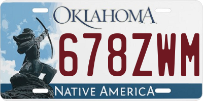 OK license plate 678ZWM