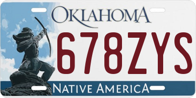 OK license plate 678ZYS
