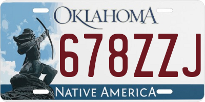 OK license plate 678ZZJ