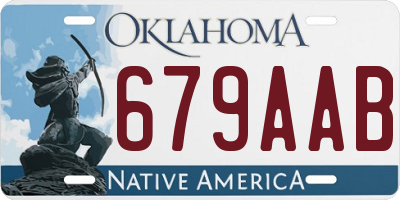 OK license plate 679AAB