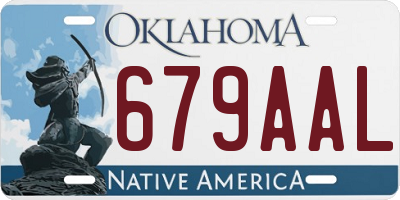 OK license plate 679AAL