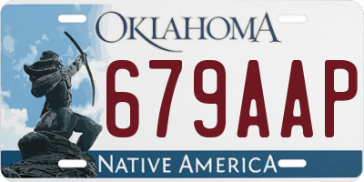 OK license plate 679AAP