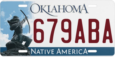 OK license plate 679ABA