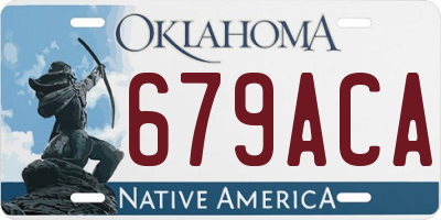 OK license plate 679ACA