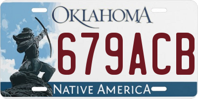 OK license plate 679ACB