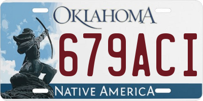 OK license plate 679ACI