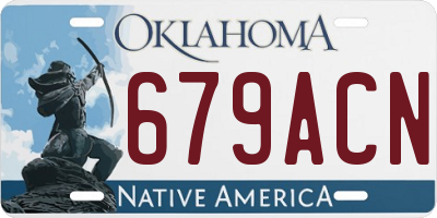 OK license plate 679ACN