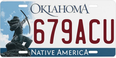 OK license plate 679ACU