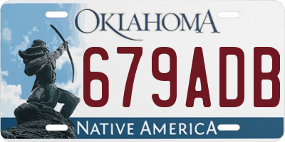 OK license plate 679ADB