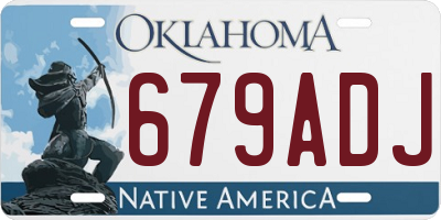 OK license plate 679ADJ