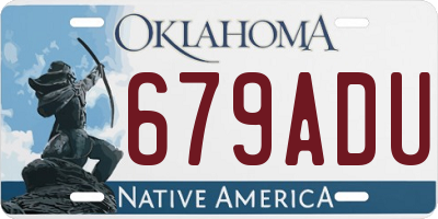 OK license plate 679ADU
