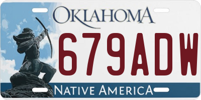 OK license plate 679ADW
