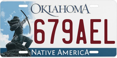 OK license plate 679AEL