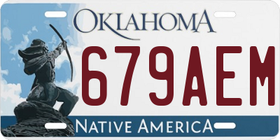 OK license plate 679AEM