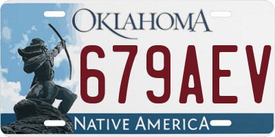 OK license plate 679AEV