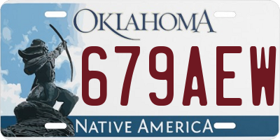 OK license plate 679AEW