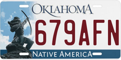 OK license plate 679AFN