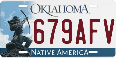 OK license plate 679AFV