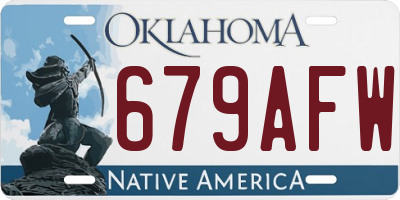 OK license plate 679AFW