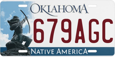 OK license plate 679AGC