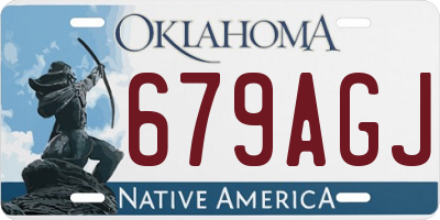 OK license plate 679AGJ