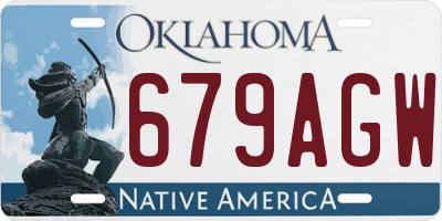 OK license plate 679AGW