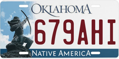 OK license plate 679AHI