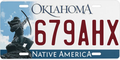 OK license plate 679AHX