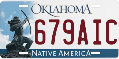 OK license plate 679AIC