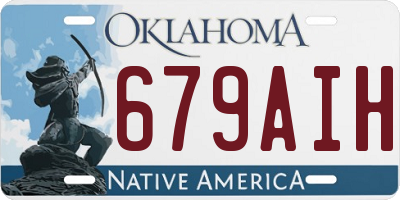 OK license plate 679AIH