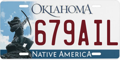 OK license plate 679AIL