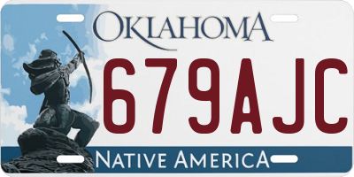 OK license plate 679AJC