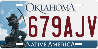 OK license plate 679AJV
