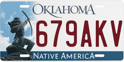 OK license plate 679AKV