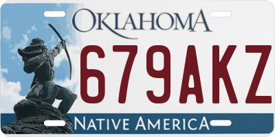 OK license plate 679AKZ