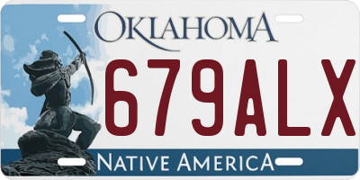 OK license plate 679ALX