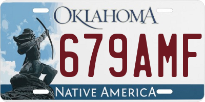 OK license plate 679AMF
