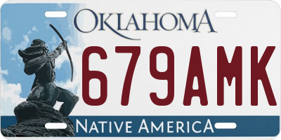 OK license plate 679AMK