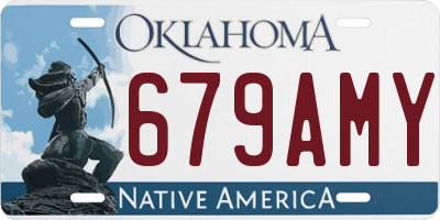 OK license plate 679AMY