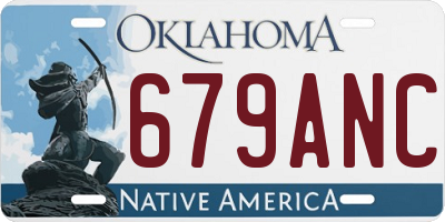 OK license plate 679ANC