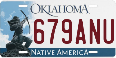 OK license plate 679ANU