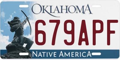 OK license plate 679APF
